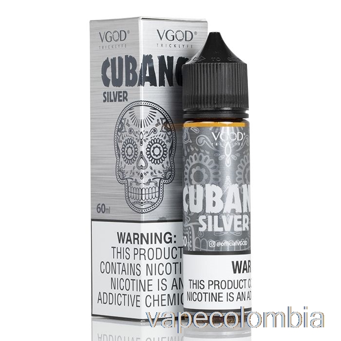 Kit Vape Completo Cubano Silver - E-líquido Vgod - 60ml 3mg